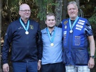 SM 2019, urheilupistoolin voittajat. Vasemmalta: Ari Meinander (2.), Joonas Kallio (1.), Jorma Jäntti (3.). Kuva: Teemu Lahti